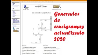 Generador de crucigramas actualizado 2020 [upl. by Laurice401]