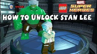 Lego Marvel Super Heroes  How to Unlock Stan Lee  All 50 Stan Lee in Peril Locations  720P HD [upl. by Esiuole]