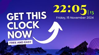 SLEEK a clock widget for Windows Screen  Windows 11 Edition [upl. by Ummersen]