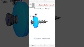 Sealing Screw for Softwood and Hard Wood EngineerImagination shorts foryou solidworks 3d [upl. by Olsewski]