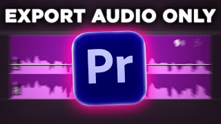 How To Export Only Audio In Premiere Pro 2025  EASY [upl. by Ativ904]