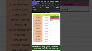 Automatically color to Specific Words  Highlight Cells with Different Colors Automatically [upl. by Fiora68]