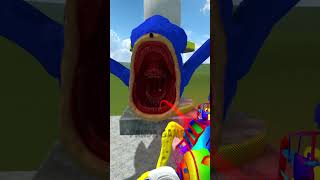 SONIC SEA EATER or SPONGE BOB SEA EATER vs HYDRAULIC PRESS in Garrys Mod [upl. by Adnoma]