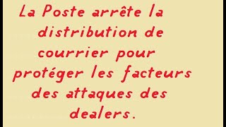 La Poste arrête la distribution de courrier pour protéger les facteurs des attaques des dealers [upl. by Jeniffer]