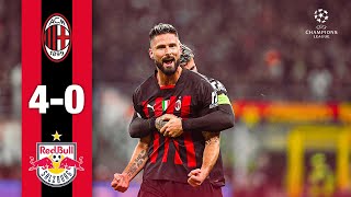 We advance to the Round of 16  AC Milan 40 RB Salzburg  Highlights Champions League [upl. by Housen]