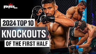 Top 10 KOs  TKOs from 1st Half  2024 PFL Regular Season [upl. by Ettegdirb43]