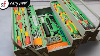 Organising a Cantilever Toolbox with brand new EASY PEEL [upl. by Aznaed]