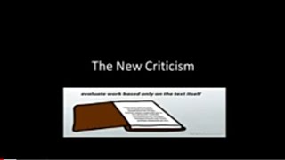 The New Criticism School [upl. by Ahtnammas162]