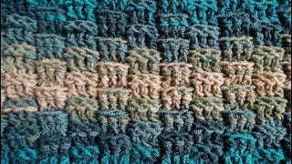 Basket Weave Crochet Stitch Version 1  Right Handed Crochet Stitch Tutorial [upl. by Rafter277]