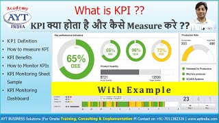 What is KPI  KPI Dashboard  Quality Objectives  How to make KPI Monitoring SheetHindiAYT India [upl. by Kennet]