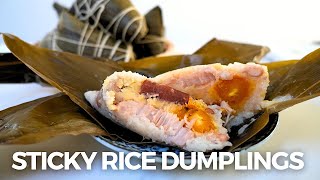 How to make Zongzi 粽子 Joong 粽 Chinese Sticky Rice Dumplings🐲 Fully Loaded [upl. by Other]