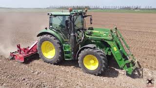 Kopeggen met een JOHN DEERE 6110R door Mts Van Loon [upl. by Yrek]