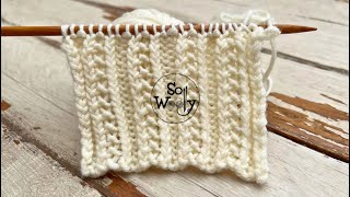 How to Knit a Beautiful Ribbing 2 rows only reversible and it lays flat  So Woolly [upl. by Eislel]