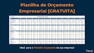 Planilha de Orçamento Empresarial Gratuita crie o primeiro orçamento de sua empresa [upl. by Aikat]