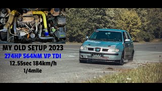 MY OLD SETUP 2023  SEAT IBIZA TDI VP 274HP 564NM  DRAG RACE MY IBIZA vs AUDI RS6 14MILE🔥 [upl. by Milon]