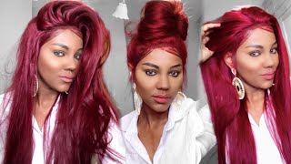 VEM VER COMO FIQUEI DE CABELO VERMELHO 360 LACE LWIGS [upl. by Morgana]