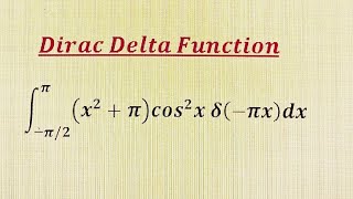 Dirac delta function  Part 58 [upl. by Eillime396]