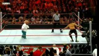 WWE Raw Hornswoggle VS Blindfolded Chavo Guerrero [upl. by Niwri]