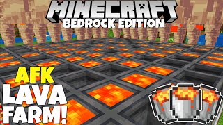 Minecraft Bedrock Fully AFK LAVA Farm Simple amp Easy To Build Tutorial MCPE Xbox PC Switch [upl. by Walworth601]