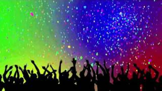 Party Crowd Silhouettes amp Confetti Looping Background [upl. by Enenej]