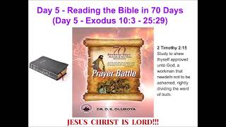 Day 5 Reading the Bible in 70 Days 70 Seventy Days Prayer and Fasting Programme 2023 Edition [upl. by Carissa]