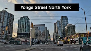 Yonge Street North York From Steeles Avenue to Highway 401 [upl. by Yroggerg180]