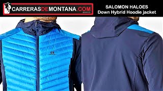 Salomon Haloes Down Hybrid Hoodie jacket Chaqueta plumas híbrida para deportes montaña por Mayayo [upl. by Layor]