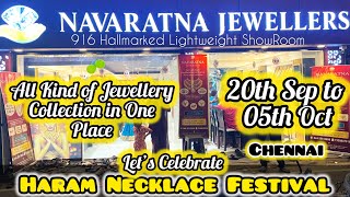 Let’s Celebrate Haram Necklace Fest In Chennai Anna Nagar Navaratnajewellers [upl. by Adnawal]