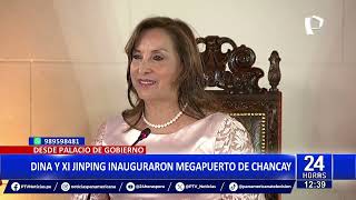 Dina Boluarte y Xi Jinping inauguraron el megapuerto de Chancay [upl. by Ihel838]