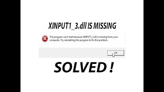 xinput13dll is missing from your computer [upl. by Abert]