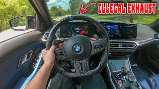 STRAIGHT PIPED BMW G80 M3 POV DRIVE [upl. by Nairot]