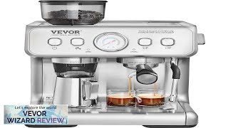 VEVOR Espresso Machine with Grinder 15 Bar SemiAutomatic Espresso Coffee Maker Review [upl. by Nonnarb277]