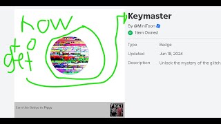 how to get the Key Master Badge in Piggy [upl. by Alberta]