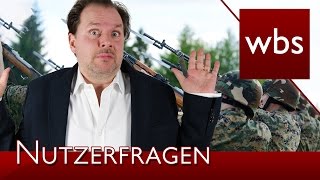 Nutzerfragen Wann dürfen Soldaten Befehle verweigern  Rechtsanwalt Christian Solmecke [upl. by Lrigybab]