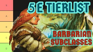 Barbarian 5e Subclasses RANKED  DnD 5e Tierlist [upl. by Aleunamme]