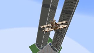 The Twin Towers and a Plane Mod 🤨 Minecraft VS Clockwork [upl. by Barabas109]