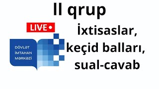 II qrup ixtisasları keçid balları ən yaxşı universitetlər sualcavab [upl. by Ahsied169]