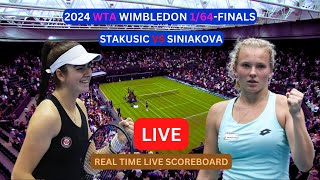 Katerina Siniakova Vs Marina Stakusic LIVE Score UPDATE Today Tennis 2024 WTA Wimbledon 164Finals [upl. by Lindsley827]