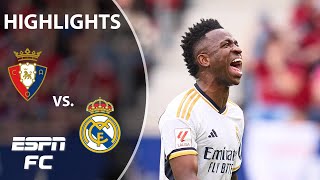 PUT ON A SHOW 🙌 Osasuna vs Real Madrid  LALIGA Highlights  ESPN FC [upl. by Eceerahs]