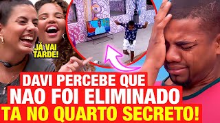 BBB 24  Davi é ELIMINADO sem saber que o PAREDÃO É FALSO Reação do Davi ao entra em QUARTO SECRETO [upl. by Renee]