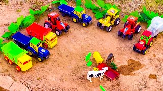 Tractors working on farm  Tractor video for kids  Tractor short video  Tractor stand short video [upl. by Rhodia968]