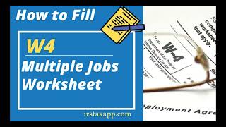 How to fill w4 multiple worksheet [upl. by Elokkin]