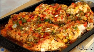 Season Salmon Oven Bake At Home  Recipes By Chef Ricardo [upl. by Spiro]