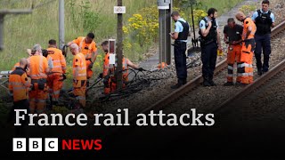 Paris Olympics arson attacks bring chaos to French rail network before opening ceremony  BBC News [upl. by Yessydo458]