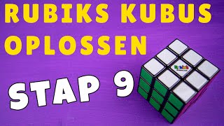 Stap 9  De laatste stap De tussenstukken goed zetten  Rubiks kubus oplossen voor beginners [upl. by Lleryt733]