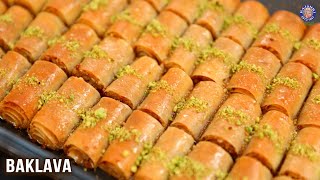 Baklava  How To Make Pistachio Baklava Rolls  Turkish Cuisine  Dessert Recipe By Varun Inamdar [upl. by Tai]