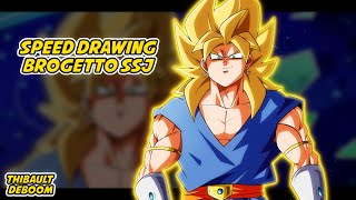 Speed Drawing Brogetto SSJ [upl. by Behrens588]