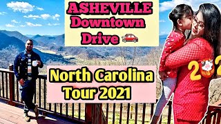 North Carolina Tour  Asheville NC Downtown Drive 2021 [upl. by Akerehs]