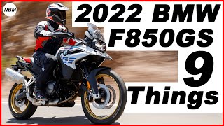 New 2022 BMW F850GS  9 Things including Specs and Price [upl. by Nallek]