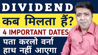 Dividend Dates Explained Declaration Record Ex Dividend Payment Date  ITC Dividend 2020 Dates [upl. by Evangelist]